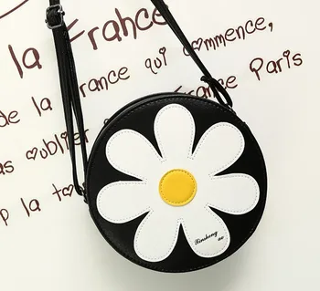 

Women's Bag 2020 New Fashion Spring Shoulder Bag Women's Small Bag Cute Flower Fashion Shoulder Bag Small Round Bag