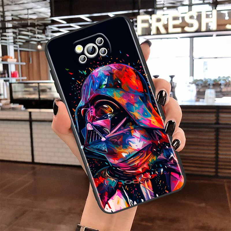 Star Wars Color Robot For Xiaomi Civi Poco X3 NFC X2 M3 M2 F2 F3 Pro C3 F1 A2 Lite Mix3 Play Soft Black Phone Case