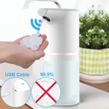 Foam de sabão líquido sem toque, dispensador de sabonete líquido com sensor infravermelho inteligente e carregador usb para higienização das mãos
