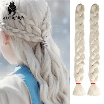 

Alororo Ombre Afro Hair Braids Extensions Braiding Hair 82 inches Synthetic Jumbo Hair Extension for Braids