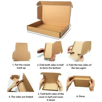 

Multi Size Cute Square Kraft Packaging Box Wedding Party Favor Supplies Handmade Clothes Storage Carton Airplane Box