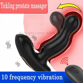 2021 Tickling Prostate Massager Gay Toys 10 Mode vibration Anal Plug Buttplug G-Spot Stimulate Vibrator Sex Toys For Men Women 1