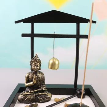 Alternative view of Jardin zen miniature avec statue de Bouddha