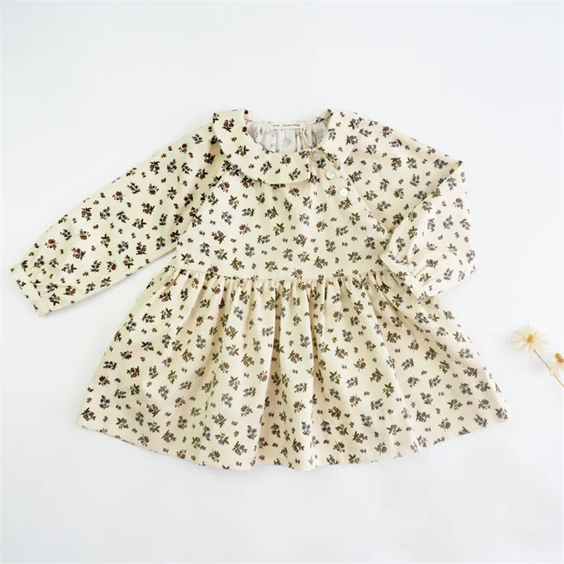dress Soor Ploom/платье с цветочным рисунком и длинными рукавами для маленьких девочек; красивые весенние платья-пачки для девочек; Брендовое платье с цветочным рисунком для маленьких девочек; блузка - Цвет: dress