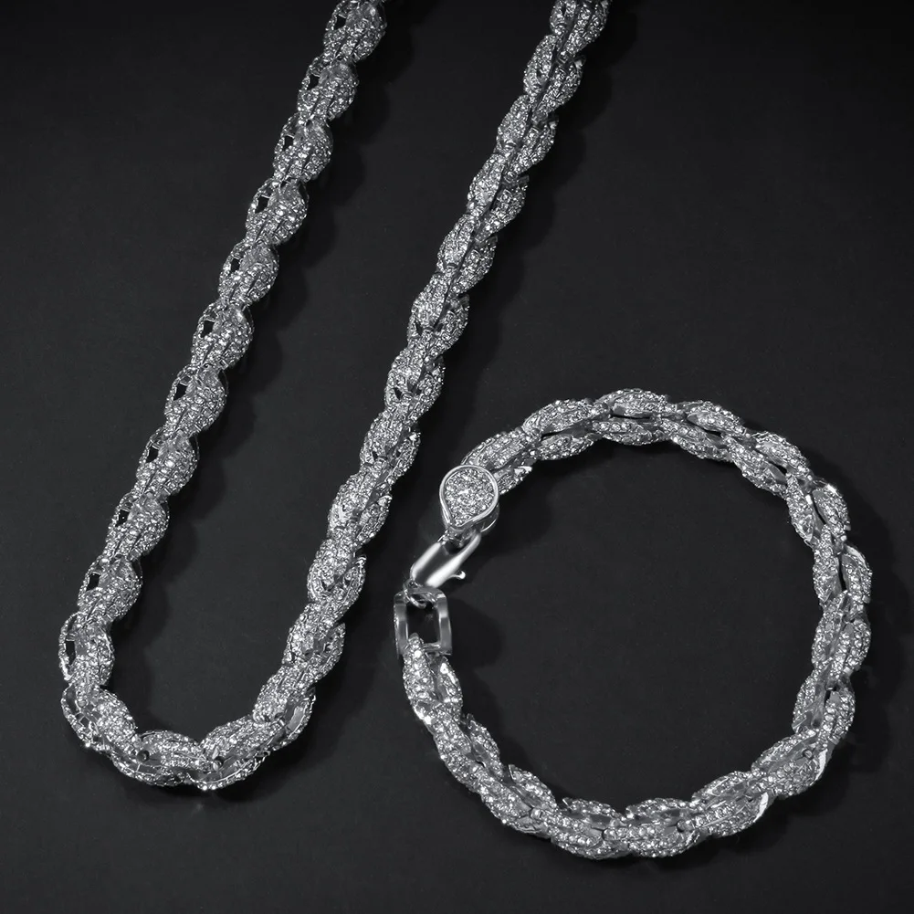 Hip Hop Men Ice Out Cuban Chain Gold 