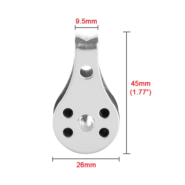 2/4Pcs 316 Rozsdamentes Acél, Egy Tárcsás, Nagyteljesítményű Kábelhuzal -Kötélhenger Nejlon Szíjtárcsa A Mosás Lógó Emelő - Image 2