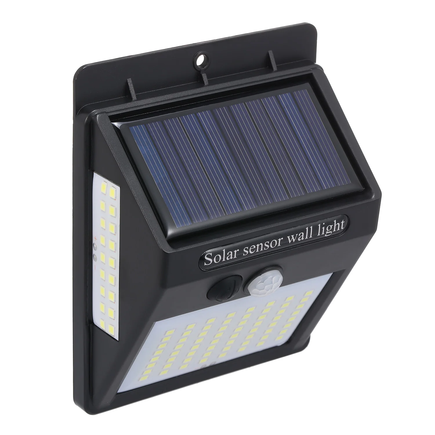 Светодиодный светильник на солнечной батарее, 100 шт., светодиодный светильник с датчиком движения, настенный светильник s, водонепроницаемый, на солнечной энергии, энергосберегающий ночной Светильник s для сада, двора