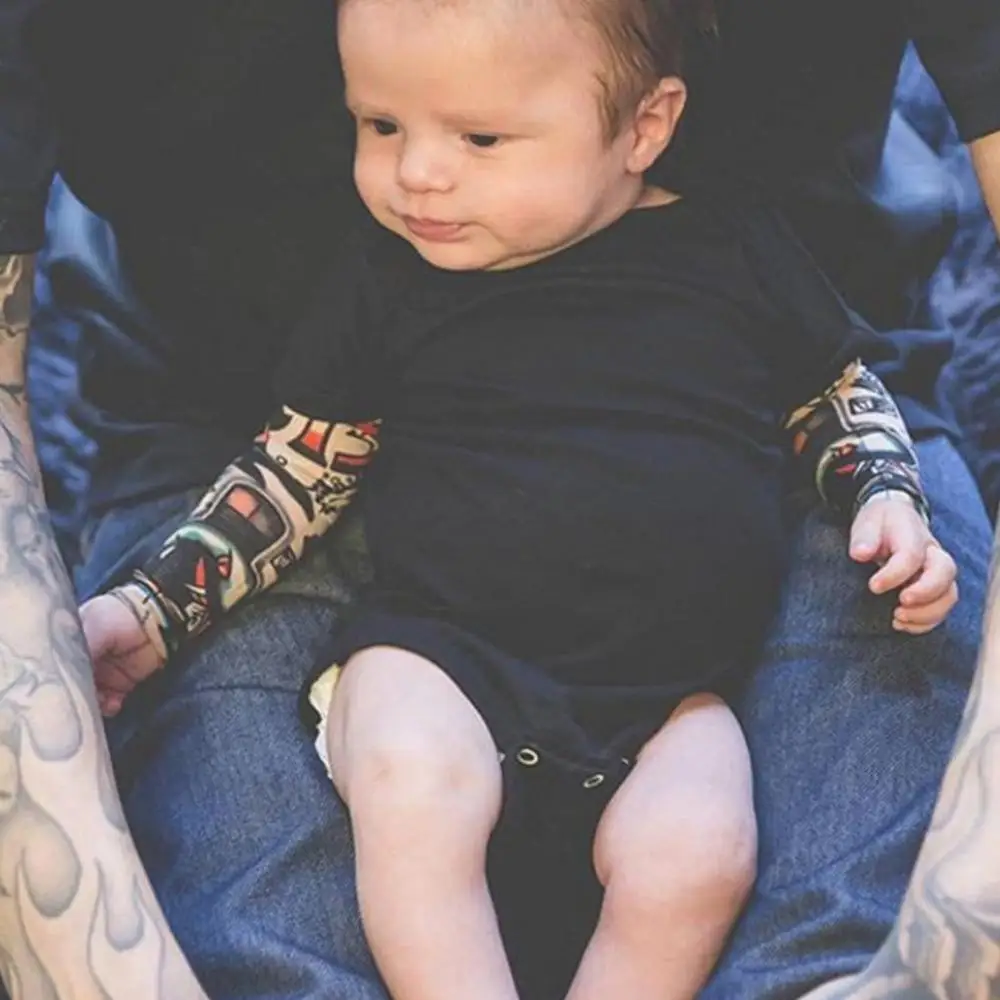 

2019 Spring And Summer Children's Wear 1-3 years Old Onesies Baby Cotton Romper Tattoo Clothes