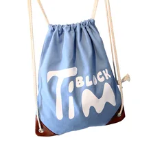 Для женщин Drawstring рюкзак, сумка для покупок из хлопка парусиновая спортивная сумка для путешествий Карманный чехол Worek plecak Sznurek Sacos De Mujer; большие размеры