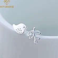 XIYANIKE 925 серебро Горячая Распродажа гипоаллергенно птица листья серьги гвоздики для женщин креативные Необычные Вечерние Ювелирные изделия Подарки