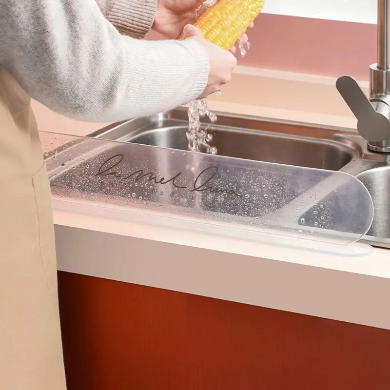 

Transparent Sink Water Splash Guard Anti-water Board Baffle Plate Waterproof Screen for Home Kitchen Use Supplies