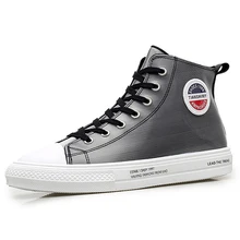 TaoBo/высокие цветные парусиновые туфли для мужчин; размеры 39-45; Водонепроницаемая Осенняя Вулканизированная обувь; Цвет Черный; обувь на лето