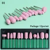 STZ Professional Milling Cutter Ceramic Diamond Nail Drill Bits Set Rotary Burr Electric Nail Files for Gel Polish Remover #1560 ► Photo 2/6