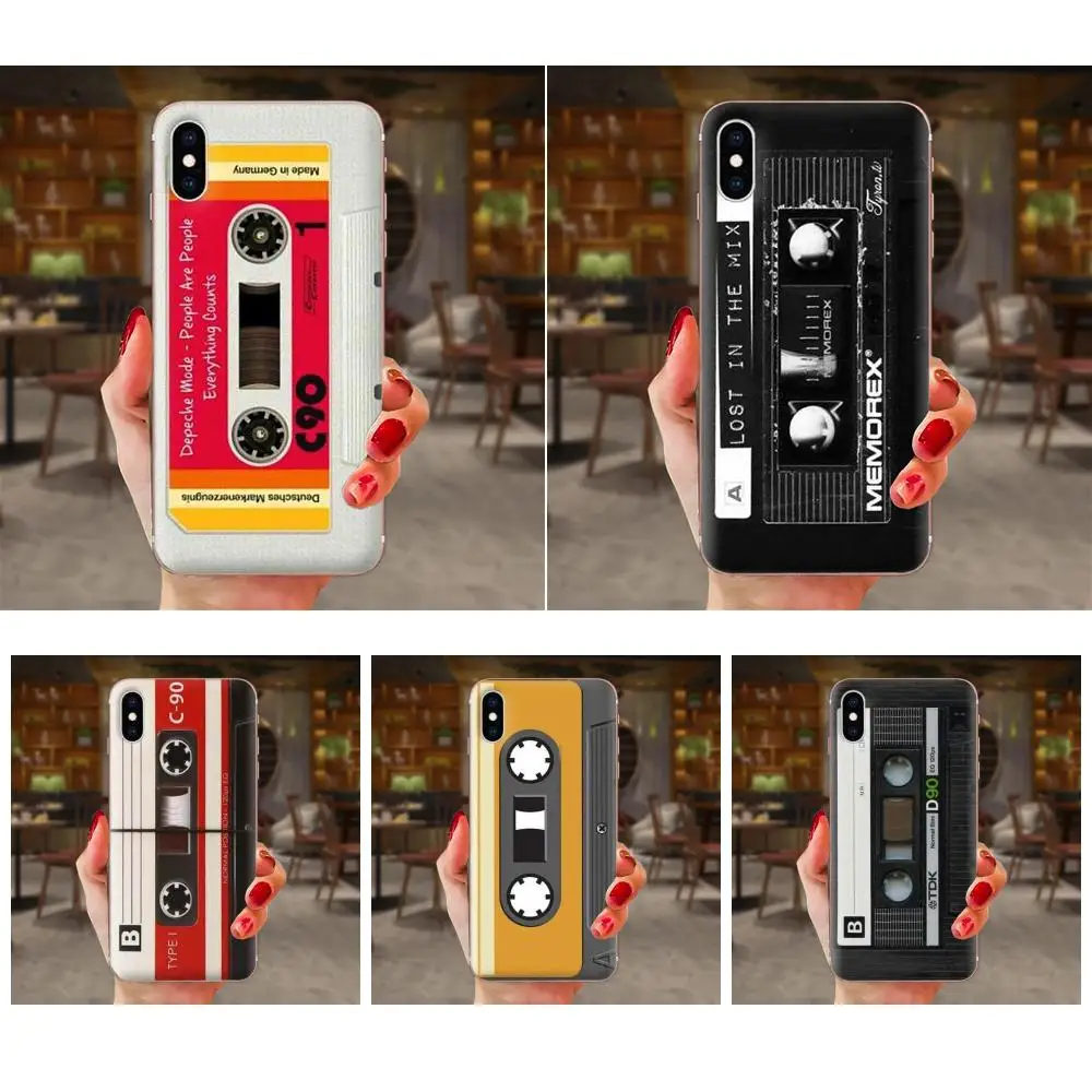 

TPU Cover Retro Side Old Style Tape Cassette For Xiaomi Mi3 Mi4 Mi4C Mi4i Mi5 Mi 5S 5X 6 6X 8 SE Pro Lite A1 Max Mix 2 Note 3 4