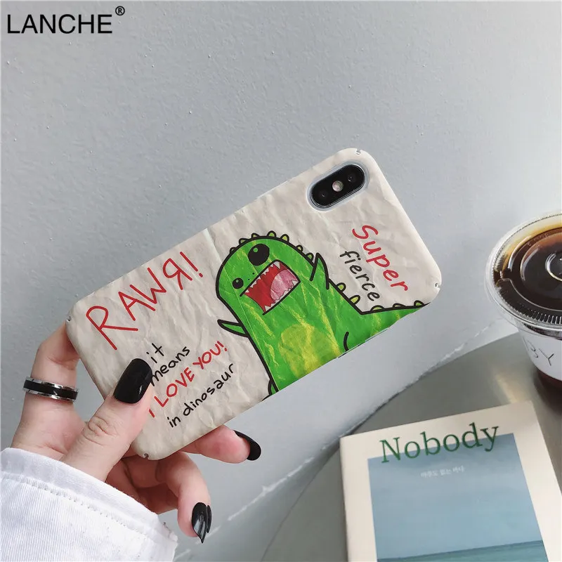 Жесткие Пластиковые чехлы LANCHE для телефонов Xiaomi Redmi Note 7 милый чехол с зеленым