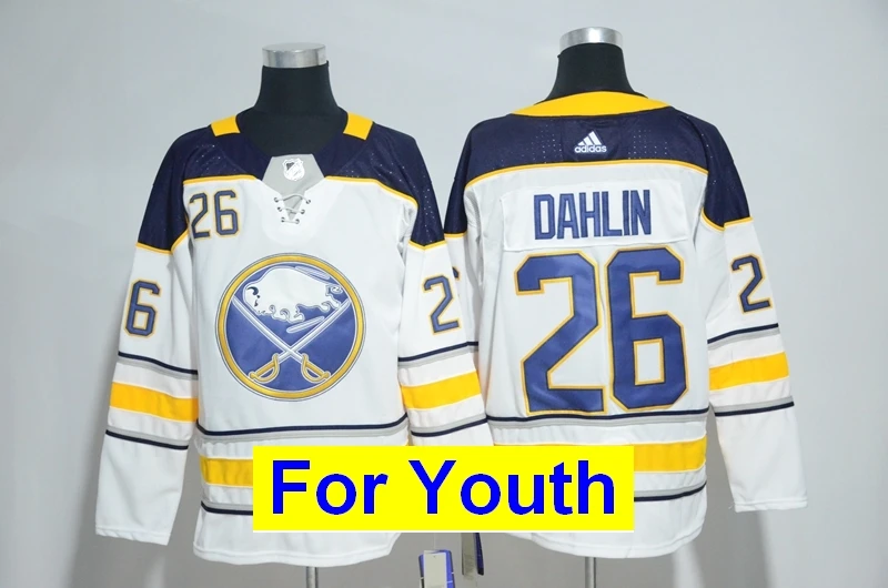 Детские молодежные майки Buffalo Jack Eichel Rasmus Dahlin Jeff Skinner - Цвет: Зеленый