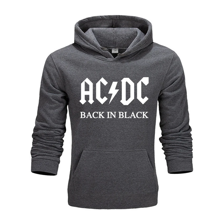 Бренд AC DC Толстовка Мужская Хип-Хоп рок-группа ACDC черная толстовка мужская повседневная Уличная куртка толстовка толстовки для мужчин/женщин - Цвет: darkgrey72