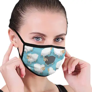 

Dust Mask Cute Sheeps Group Anti-dust Reusable Cotton Comfy Breathable Mouth Masks Cover Anti Pollution Half Face Mask for