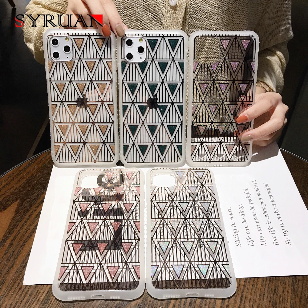 Чехол для телефона в виде пирамиды iPhone 11 6 6s 7 8 Plus X XR XS Max роскошный блестящий