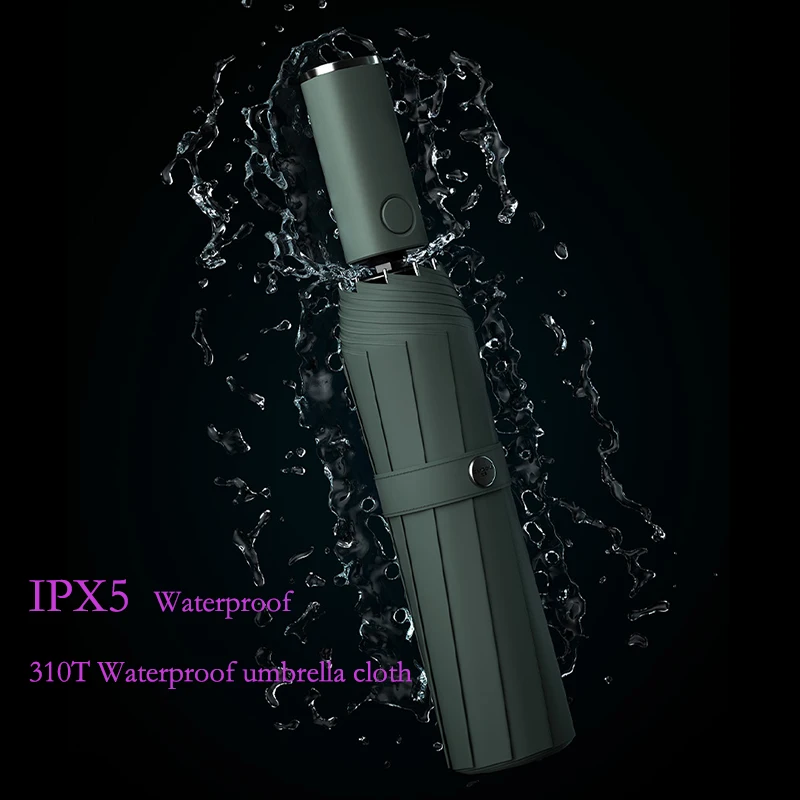 Xiaomi Fully Automatic Umbrella With Led Light Men Large Double Portable Outdoor Umbrellas Rain Women Windproof Umbrella