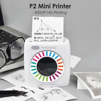 

Pocket Thermal Printer P2 300DPI Bluetooth 58mm Photo Printer School Office Working Decoration for iOS Android