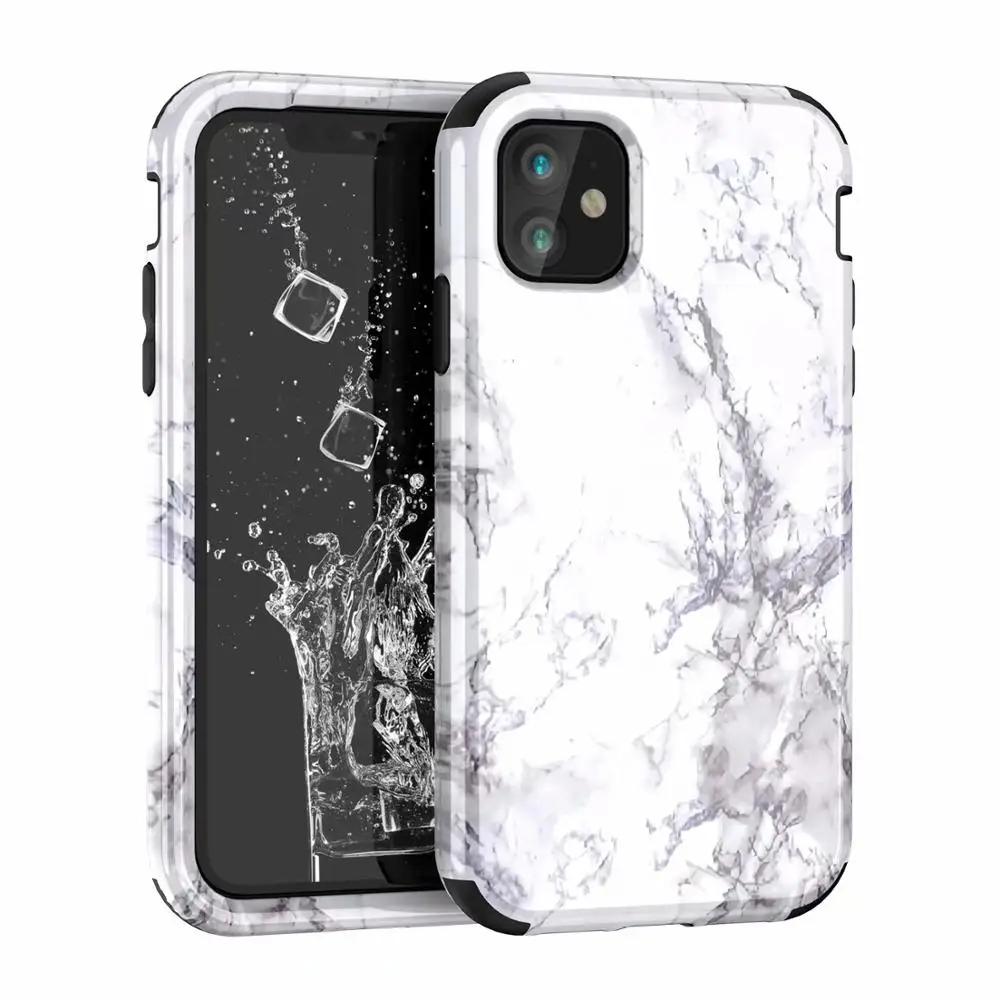 

Marble Phone Case For iPhone 11 Pro MAX Coque SE 2020 7 8 Plus XR XS MAX Shockproof Case Hybrid Rubber Impact Armor Cover