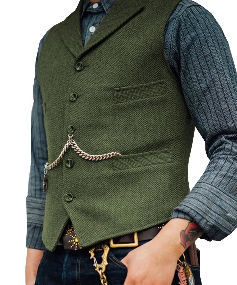 Men-s-Suit-Vest-Boutique-Wool-Tweed-Slim-Fit-Leisure-Cotton-Male-Gentleman-Beckham-Business-Waistcoat (5)