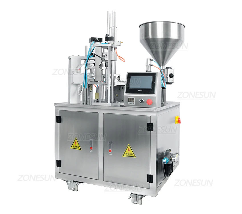 ZONESUN ZS-FS100 Automatic Rotary Paste Filling Cup Sealing Machine