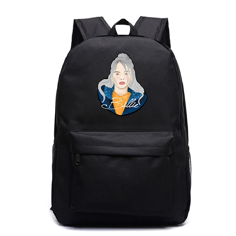 Billie Eilish рюкзаки сумка школьные ранцы для мальчиков девочек дорожные сумки подростковый рюкзак для ноутбука модный нейлоновый Mochila Bolsa Escolar - Цвет: Schoolbags