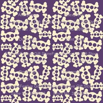 

Halloween Skull Fabric Patchwork White Skull Printed Child Patchwork cloth Quilting Fat Fabric For DIY Sewing Dress Clothing