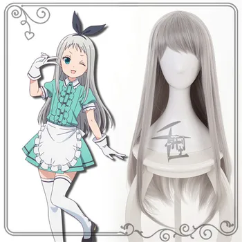 

New Japan Anime Blend S Kanzaki Hideri Long grey hair Cosplay Wig +Free Cap Cosplay Costume Accessories