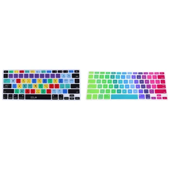 

1 Pcs for Adobe Photoshop Keyboard Shortcut Functional Silicone Cover & 1 Pcs US Colorful Silicone Keyboard Cover Skin