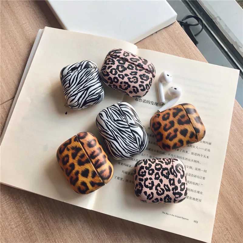 Per Airpods Pro 1 2 Custodia Pink Leopard Airpods2 Zebra Print Split Design Pc Cute Airpods Protector Accessori Per Airpodspro 3