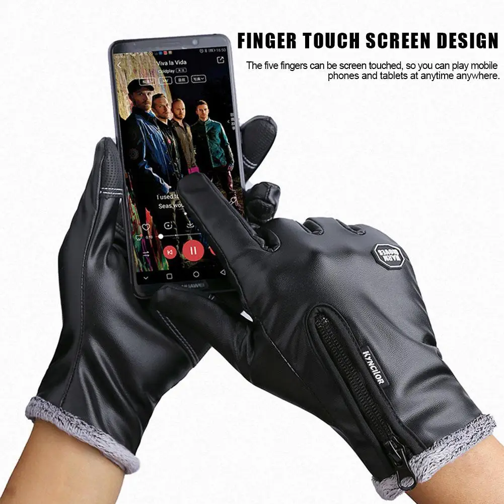 Уличные зимние перчатки унисекс ветрозащитные и водонепроницаемые рукавицы с сенсорным экраном плюс бархатные теплые Мотоциклетные Перчатки