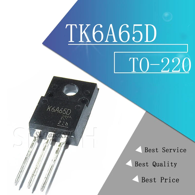 10 шт. TK6A65D TO-220F K6A65D TO-220 TK6A65 TO220F MOSFET N-Ch FET 650 в 4 0 s IDSS мкА. 95 Ом | Электронные компоненты