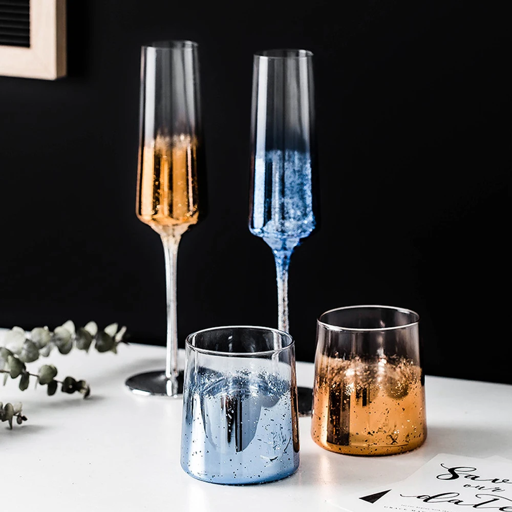 Креативные стеклянные чашки для виски шампанского бокалы пива вина свадебного