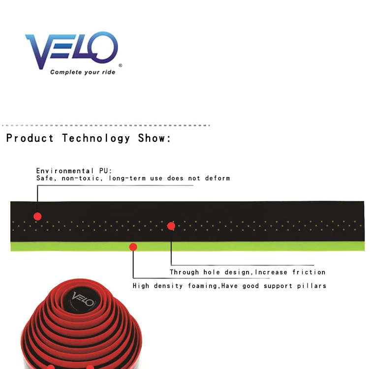 Velo VLT-074HD2, руль для шоссейного велосипеда, велосипедная лента, нескользящая, амортизирующая, впитывающая пот, велосипедная ручка, ремень, запчасти