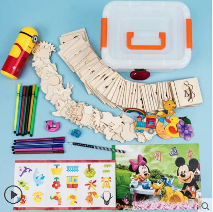 

Child Drawing Kit Baby Learning Painting Pen Tool Graffiti Painting Coloring Template Mould Kindergarten Toy