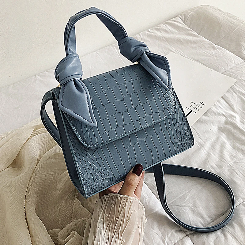 Stone Pattern PU Leather Crossbody Bags For Women 2020 Brand Fashion Designer Luxury Shoulder Bag Lady Mini Totes Handle Handbag | Багаж и