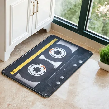 

Vintage Polyester Magnetic Tape Non-slip Floor Mat Carpet Indoor Rugs Bedside Doormat Floor Entrance Door Room Living Porch