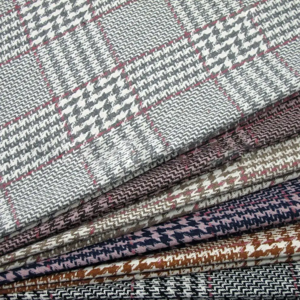 Клетчатая ткань; Новинка; сезон осень; классическая шерстяная ткань в ломаную клетку