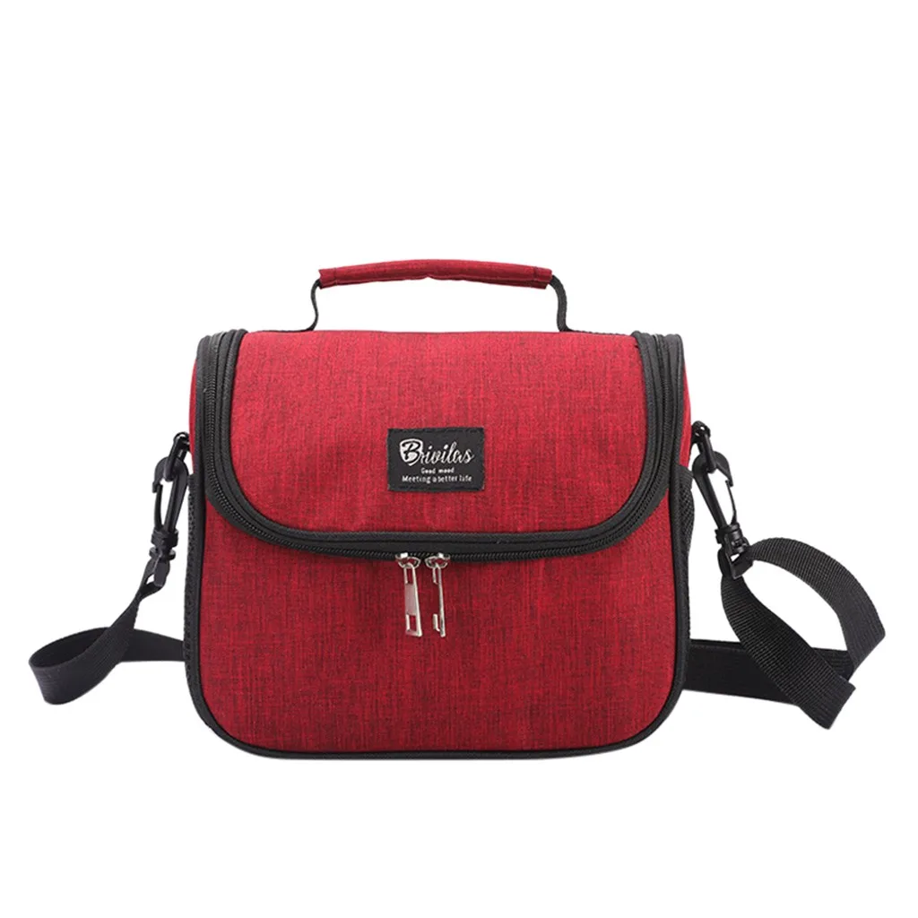 Wine Сумка через плечо модная унисекс уличная мода простой стиль большой емкости непромокаемый мешок ланч мешок лоскут квадратный леди#50 - Цвет: Wine