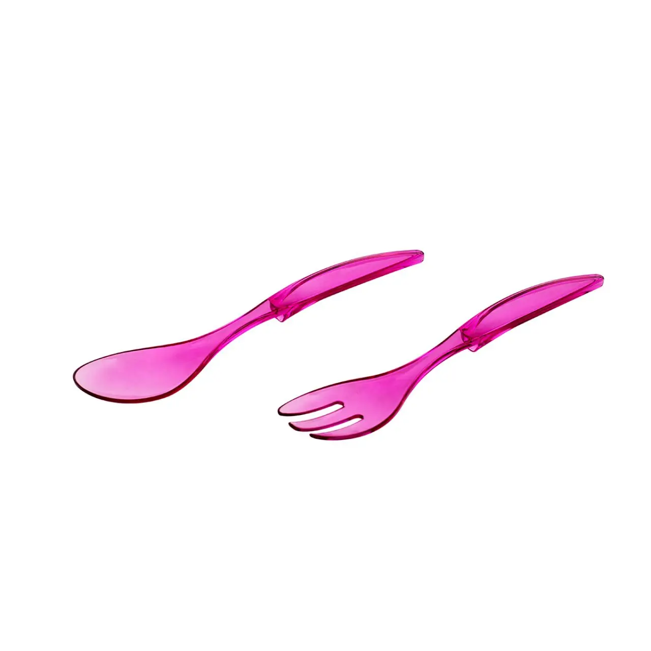 

2'Li Pink Fork Spoon Set