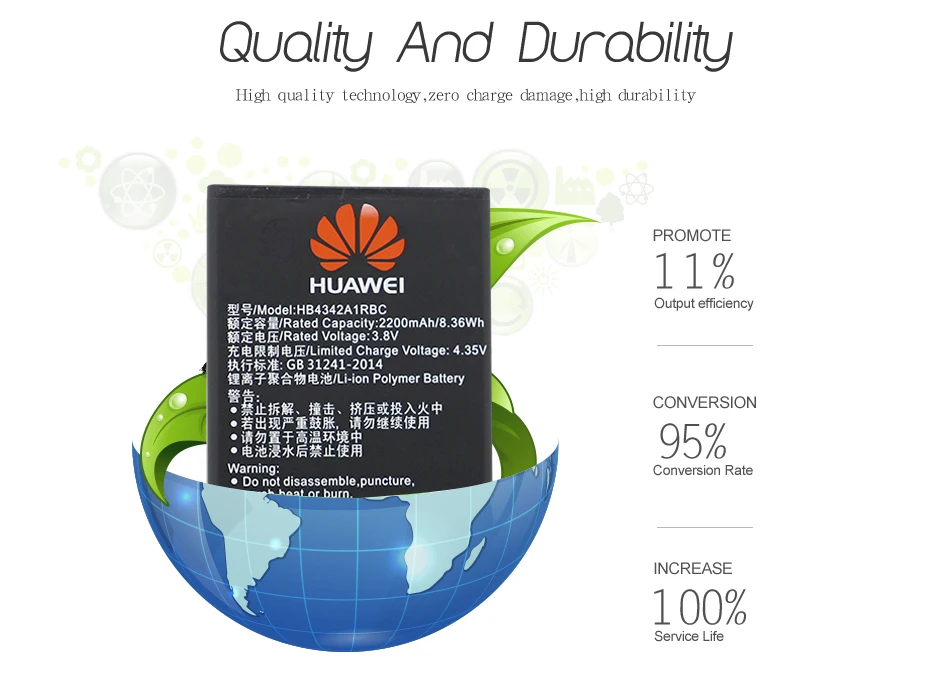 Hua Wei аккумулятор для телефона HB4342A1RBC для huawei Y5II Y5 II 2 Ascend 5+ Y6 Honor 4A SCL-TL00 Honor 5A LYO-L21 2200 мАч