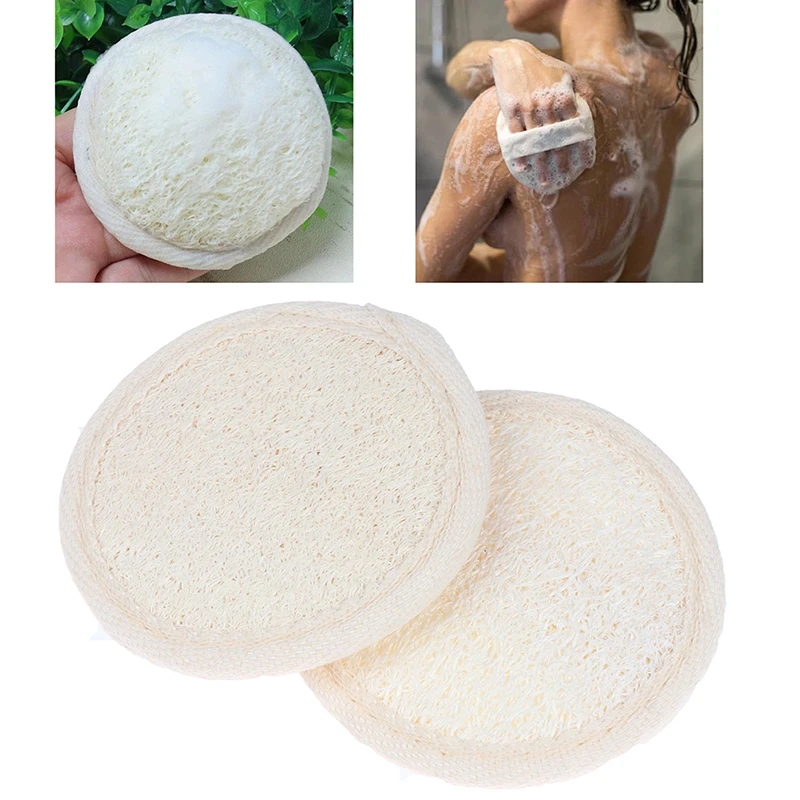 1pc Exfoliating Gloves Bath Body Shower Sponge Scrubber Natural Loofah