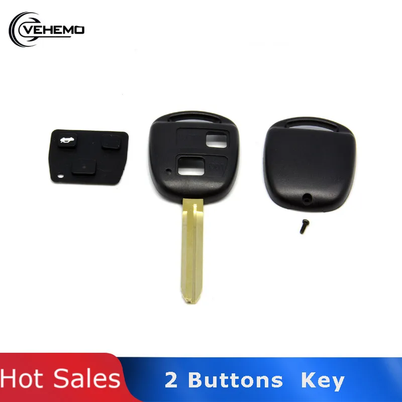 Vehemo Чехлы для ключей с 2 кнопками TOYOTA Tarago Camry Corolla Rav4 Avensis|key case shell|2 button remote2 remote key |