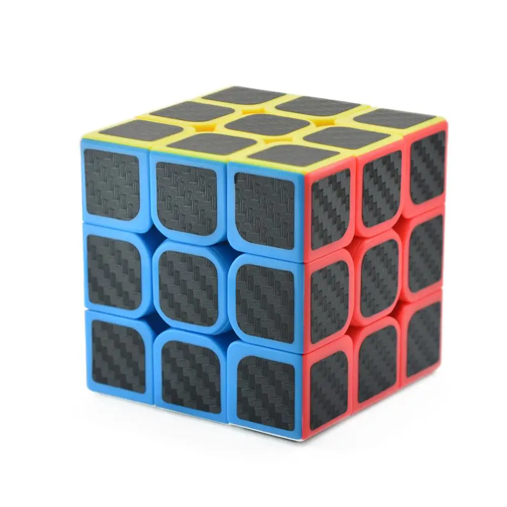 Rubix Cube speed Cube 3x3x3 гладкая Магическая наклейка из углеродного волокна Rubix speed Cube крутые детские игрушки детские подарки