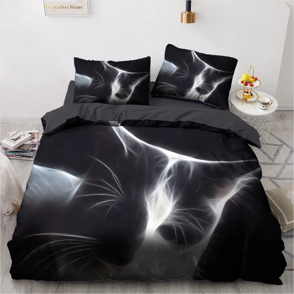 3D Bedding Sets Leopard Custom Duvet Quilt Cover Set Comforter Bed Linen Pillowcase King Queen Full Size 140*210 Home Texitle | Дом и сад