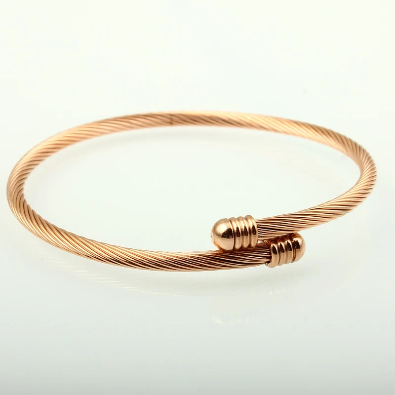 OUFEI браслет из нержавеющей стали для женщин мужской Шарм Любовь ногтей браслет ювелирные изделия аксессуары корейская мода - Окраска металла: Rose gold