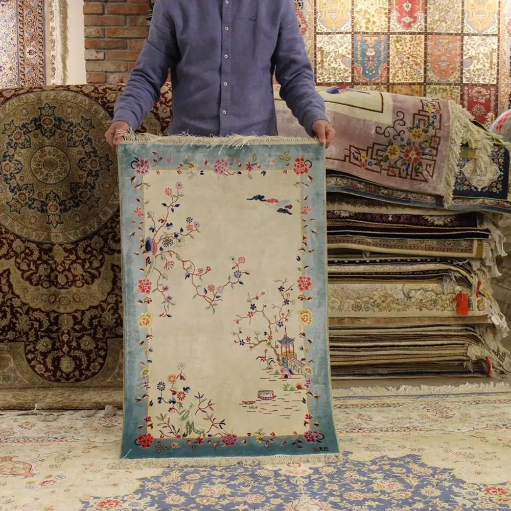 YILONG 2 'x 3' искусство декорирования декора восточные шелковые коврики ручной